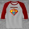 Raglan 3/4 Roundneck Shirt (Gray Body) Thumbnail