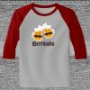 Raglan 3/4 Roundneck Shirt (Gray Body) Thumbnail