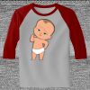 Raglan 3/4 Roundneck Shirt (Gray Body) Thumbnail