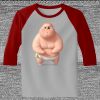 Raglan 3/4 Roundneck Shirt (Gray Body) Thumbnail