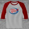 Raglan 3/4 Roundneck Shirt (Gray Body) Thumbnail