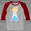 Raglan 3/4 Roundneck Shirt (Gray Body) Thumbnail