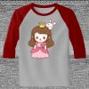 Raglan 3/4 Roundneck Shirt (Gray Body) Thumbnail