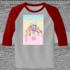 Raglan 3/4 Roundneck Shirt (Gray Body) Thumbnail