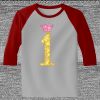 Raglan 3/4 Roundneck Shirt (Gray Body) Thumbnail