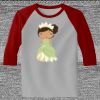 Raglan 3/4 Roundneck Shirt (Gray Body) Thumbnail