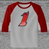 Raglan 3/4 Roundneck Shirt (Gray Body) Thumbnail