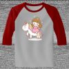 Raglan 3/4 Roundneck Shirt (Gray Body) Thumbnail