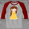 Raglan 3/4 Roundneck Shirt (Gray Body) Thumbnail