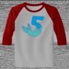 Raglan 3/4 Roundneck Shirt (Gray Body) Thumbnail