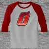 Raglan 3/4 Roundneck Shirt (Gray Body) Thumbnail