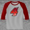 Raglan 3/4 Roundneck Shirt (Gray Body) Thumbnail