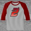 Raglan 3/4 Roundneck Shirt (Gray Body) Thumbnail