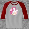 Raglan 3/4 Roundneck Shirt (Gray Body) Thumbnail