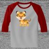 Raglan 3/4 Roundneck Shirt (Gray Body) Thumbnail