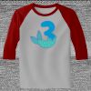 Raglan 3/4 Roundneck Shirt (Gray Body) Thumbnail