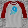 Raglan 3/4 Roundneck Shirt (Gray Body) Thumbnail