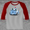 Raglan 3/4 Roundneck Shirt (Gray Body) Thumbnail