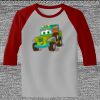 Raglan 3/4 Roundneck Shirt (Gray Body) Thumbnail