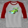 Raglan 3/4 Roundneck Shirt (Gray Body) Thumbnail