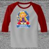 Raglan 3/4 Roundneck Shirt (Gray Body) Thumbnail