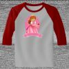 Raglan 3/4 Roundneck Shirt (Gray Body) Thumbnail