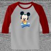 Raglan 3/4 Roundneck Shirt (Gray Body) Thumbnail