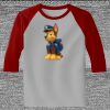 Raglan 3/4 Roundneck Shirt (Gray Body) Thumbnail