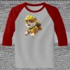 Raglan 3/4 Roundneck Shirt (Gray Body) Thumbnail
