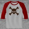 Raglan 3/4 Roundneck Shirt (Gray Body) Thumbnail