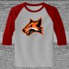 Raglan 3/4 Roundneck Shirt (Gray Body) Thumbnail