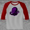 Raglan 3/4 Roundneck Shirt (Gray Body) Thumbnail