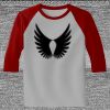 Raglan 3/4 Roundneck Shirt (Gray Body) Thumbnail