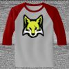Raglan 3/4 Roundneck Shirt (Gray Body) Thumbnail