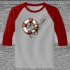 Raglan 3/4 Roundneck Shirt (Gray Body) Thumbnail