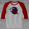 Raglan 3/4 Roundneck Shirt (Gray Body) Thumbnail