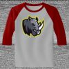 Raglan 3/4 Roundneck Shirt (Gray Body) Thumbnail