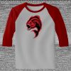 Raglan 3/4 Roundneck Shirt (Gray Body) Thumbnail