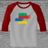 Raglan 3/4 Roundneck Shirt (Gray Body) Thumbnail