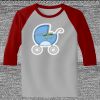 Raglan 3/4 Roundneck Shirt (Gray Body) Thumbnail