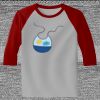 Raglan 3/4 Roundneck Shirt (Gray Body) Thumbnail