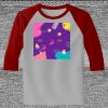 Raglan 3/4 Roundneck Shirt (Gray Body) Thumbnail