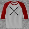 Raglan 3/4 Roundneck Shirt (Gray Body) Thumbnail