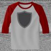 Raglan 3/4 Roundneck Shirt (Gray Body) Thumbnail