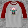 Raglan 3/4 Roundneck Shirt (Gray Body) Thumbnail