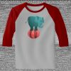 Raglan 3/4 Roundneck Shirt (Gray Body) Thumbnail