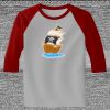 Raglan 3/4 Roundneck Shirt (Gray Body) Thumbnail