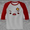 Raglan 3/4 Roundneck Shirt (Gray Body) Thumbnail
