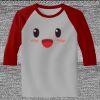 Raglan 3/4 Roundneck Shirt (Gray Body) Thumbnail