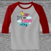 Raglan 3/4 Roundneck Shirt (Gray Body) Thumbnail